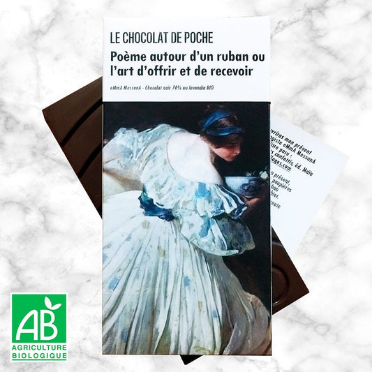 Noir 74% au lavandin BIO - Poème autour d'un ruban ou l'art d'offrir et de recevoir