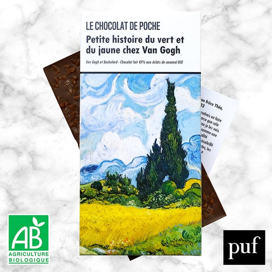 Lait 45% caramel au beurre salé BIO - Petite histoire du vert et du jaune chez Van Gogh