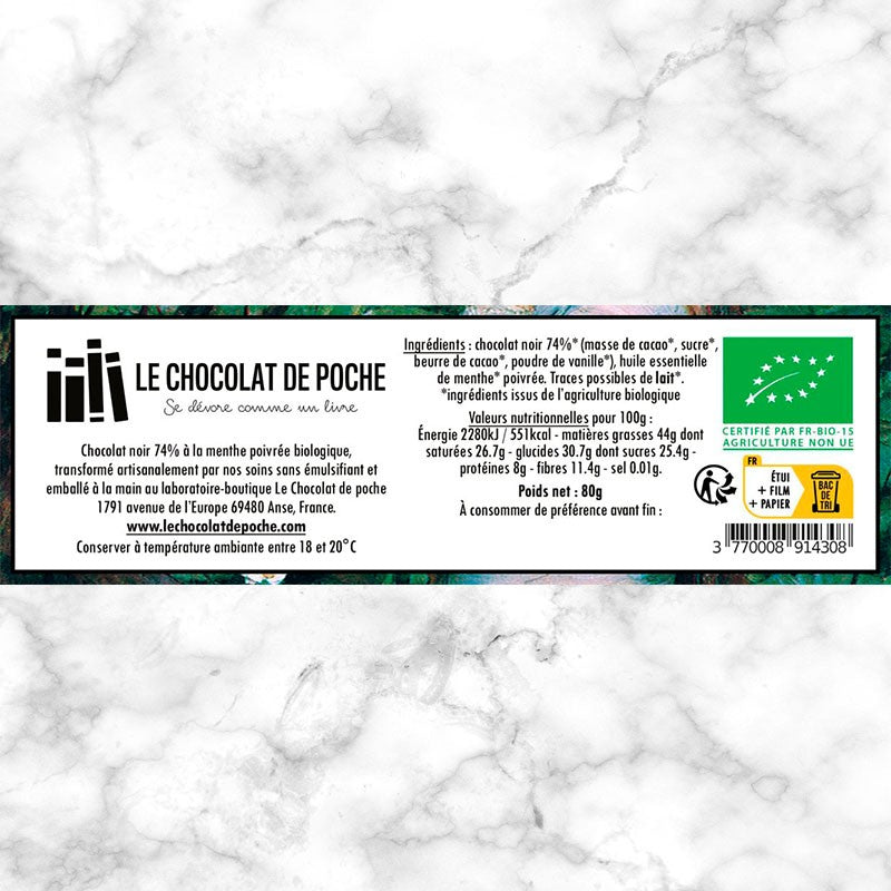 Noir 74% menthe poivrée BIO - Et si nous commencions par être l'ami de nous-même ?