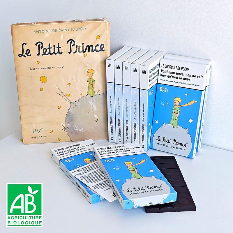 Noir lacté 60% BIO - Voici mon secret : on ne voit bien qu'avec le coeur