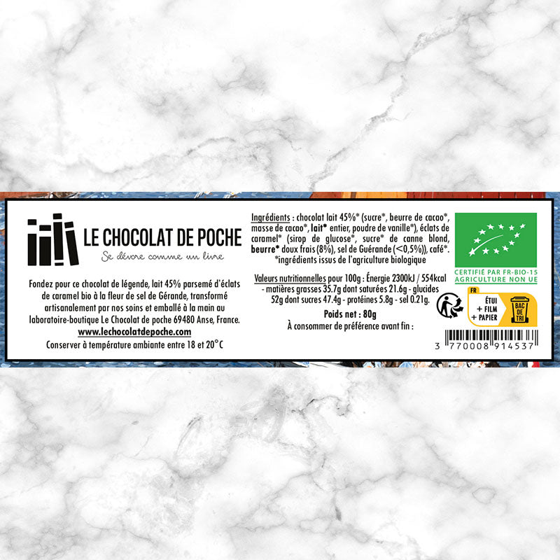 Lait 45% caramel au beurre salé BIO - Récits de pêcheurs inspirés par une terre de légendes