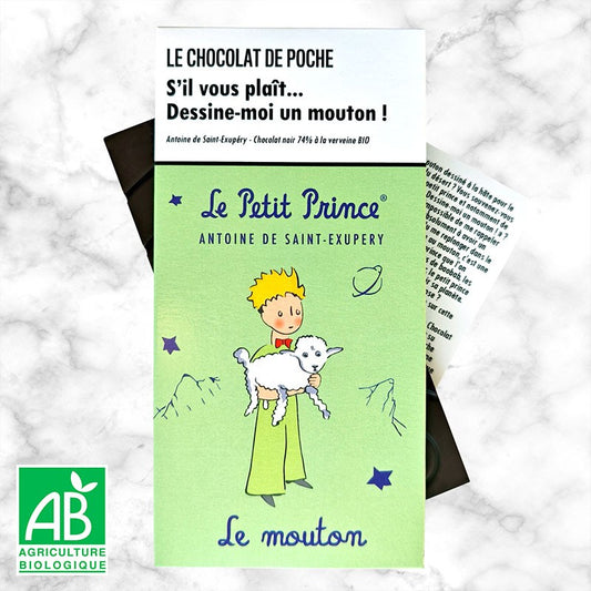 Noir 74% à la verveine citronnée BIO - S'il vous plaît... Dessine-moi un mouton !