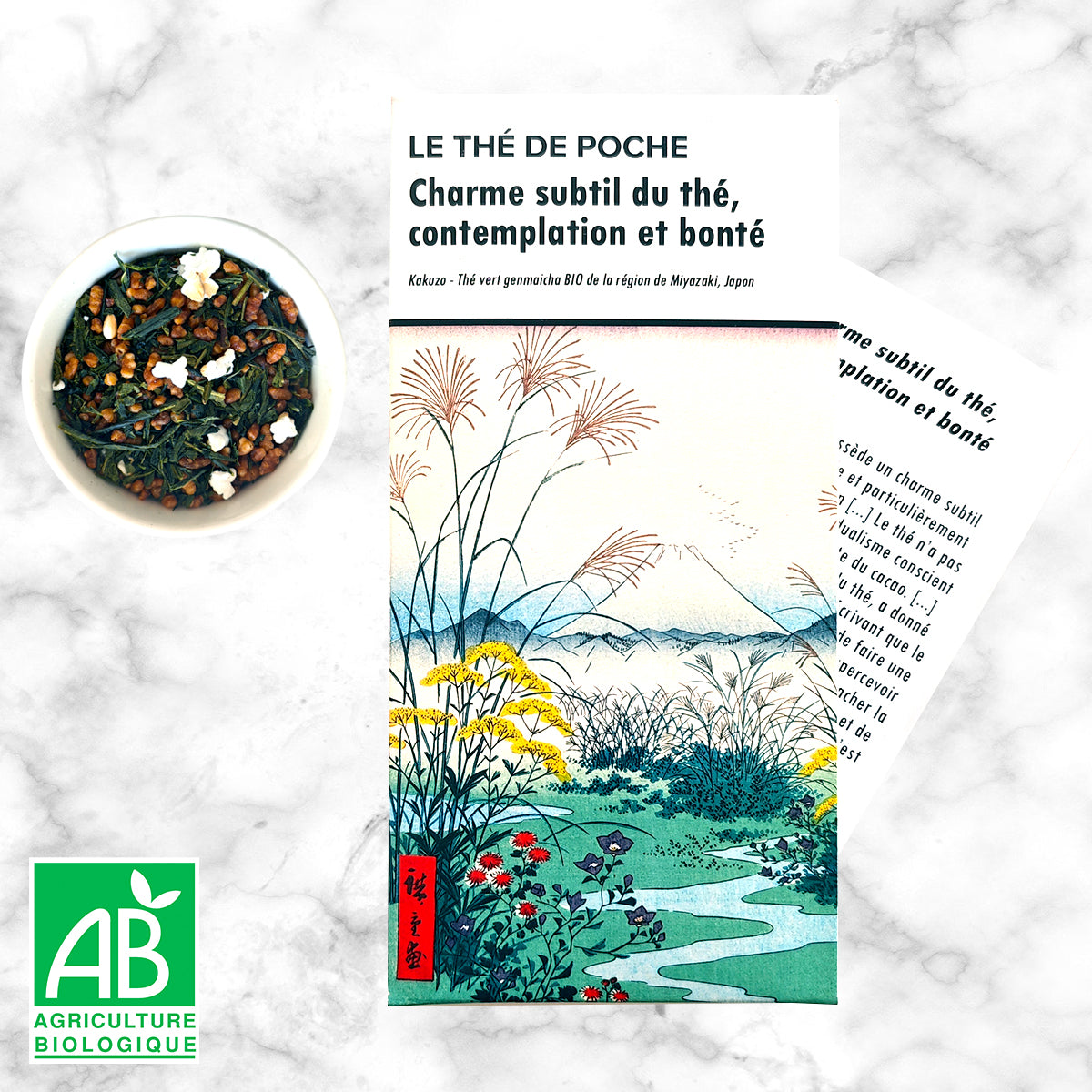 Genmaicha BIO, thé vert de la région de Miyazaki, Japon - Charme subtil du thé, contemplation et bonté