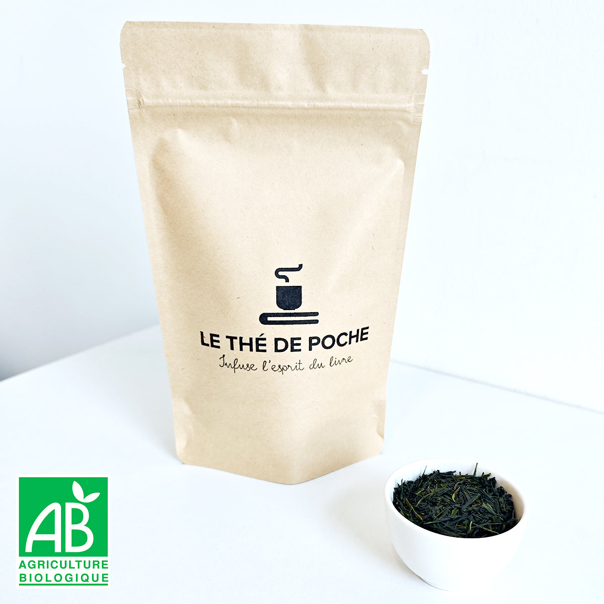 Éco-recharge gyokuro BIO, thé vert de la région de Kyoto, Japon