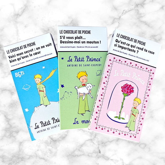 Trilogie "chocolittéraire" Le Petit Prince®© x Le Chocolat de poche