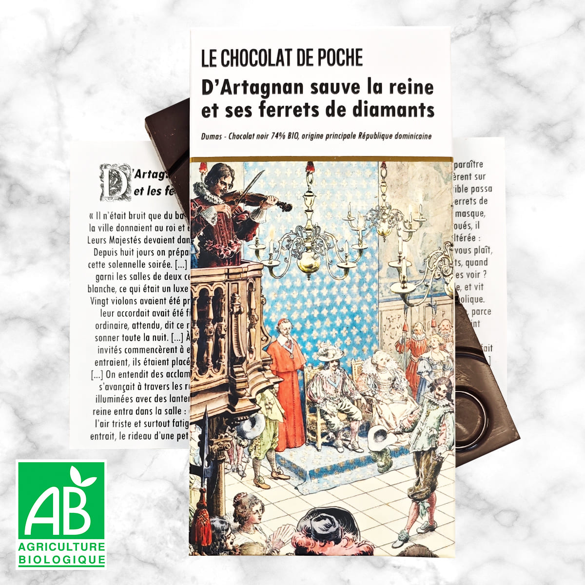 Noir 74% BIO - D'Artagnan sauve la reine et ses ferrets de diamants