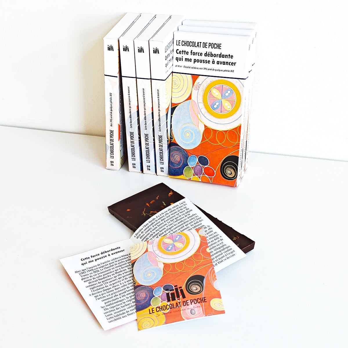 Tablette en forme de livre de poche Le Chocolat de poche autour de l'oeuvre d'Hilma af Klint